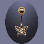 14K GOLD バタフライ