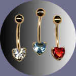14K GOLD ハートカットジェム(9.5mm)